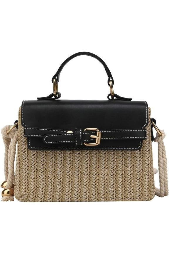 Straw Shoulder Bag for Women 2025 Stylish Summer Top Handle Bag Woven Vacation Beach Crossbody Handbag Purse