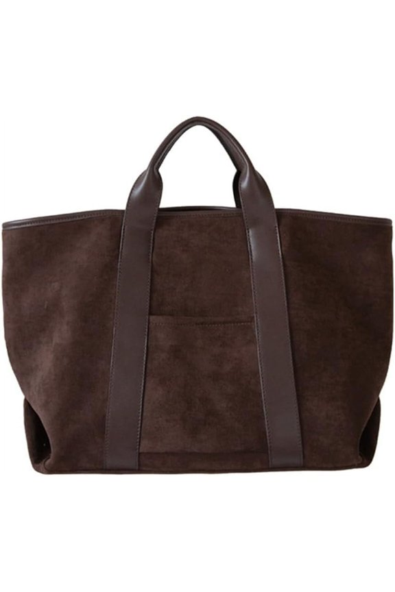Suede Bags for Women Large Suede Tote Bag Work Bag Top Handle Satchel Bag Faux Suede Handbag Vintage Fall Bag