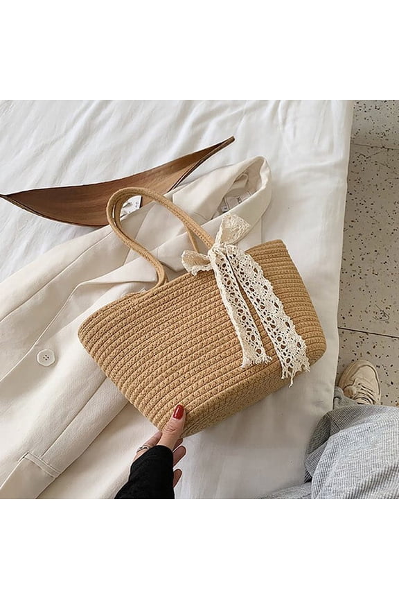 Summer Fashion Straw Large Capacity Handbag Totes Handmade Beach Shoulder Bags For Women Underarm Bag sac a main femme