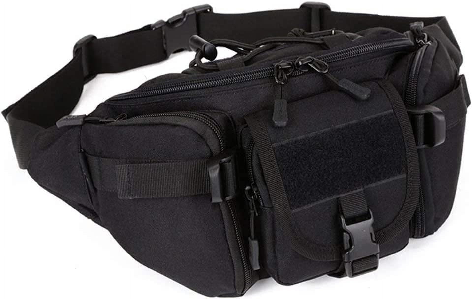 HMSHA Tactical Waist Pack Bag Military Fanny Packs WR Hip Belt Bag Pouch for Hiking Climbing Outdoor Bumbag