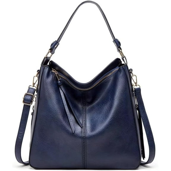 HMSHA Top Handle Shoulder Bag for Women Large Capacity Crossbody Bag PU Leather Handbag Tassel Tote Bag Satchel