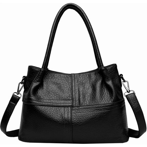 HMSHA Vegan Leather Crossbody Handbag for Women Stylish Small Tote Bag PU Work Shoulder Top Handle Purse Fall Winter