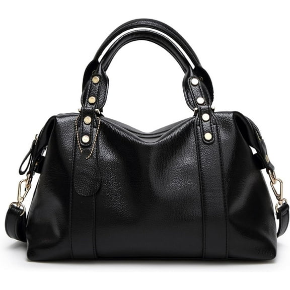 HMSHA Vegan PU Leather Purses and Handbags for Women Fashion Boston Shoulder Bag Top Handle Satchel Ladies Hobo Crossbody Bags