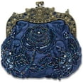 thumbnail image 1 of HMSHA Vintage 1920s Beaded Evening Bag Pearl Clutch Bag for Women Bridal Wedding Purse Sequin Rhinestone Handbag, 1 of 6