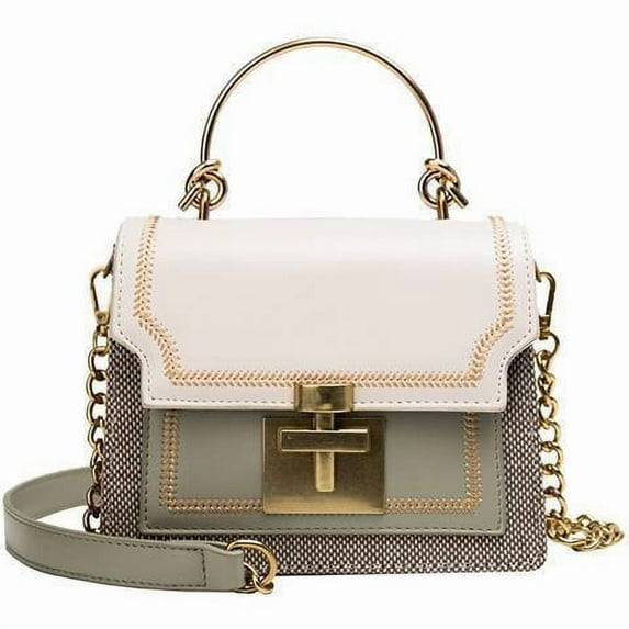 HMSHA Vintage Handbag for Women Embroidery Elegant Luxury Designer Shoulder Bag Contrast Color Winter New Fashion Girl Square Bag