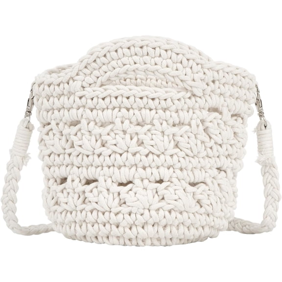 HMSHA Women Mini String Woven Cross-body Shoulder Bag Top-handle Bag