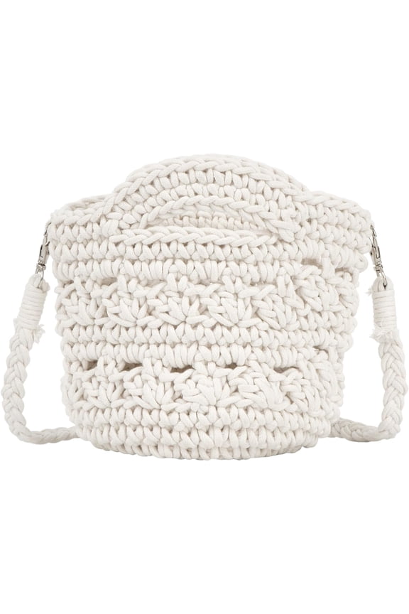 Women Mini String Woven Cross-body Shoulder Bag Top-handle Bag