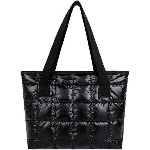 HMSHA Women Retro Nylon Tote Hanbag Large Quilted Cotton Down Hobo Shoulder Bag Purse