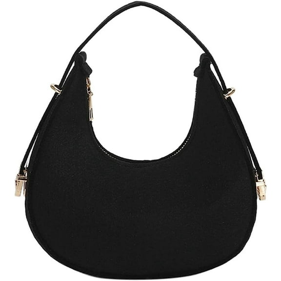 HMSHA Women’s Small Shoulder Bag Felt Soft Top Handle Y2k Underarm Bag Medium Tote Cute Dumpling Bag