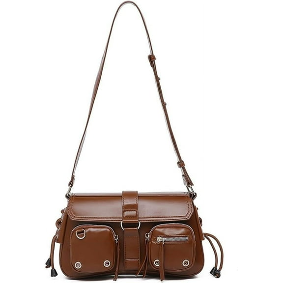 HMSHA Women's Y2K Purse,Red Shoulder Bag Leather Studded Bag Burgundy Hobo Bag Designer Handbags Multi-Pocket Top-handle