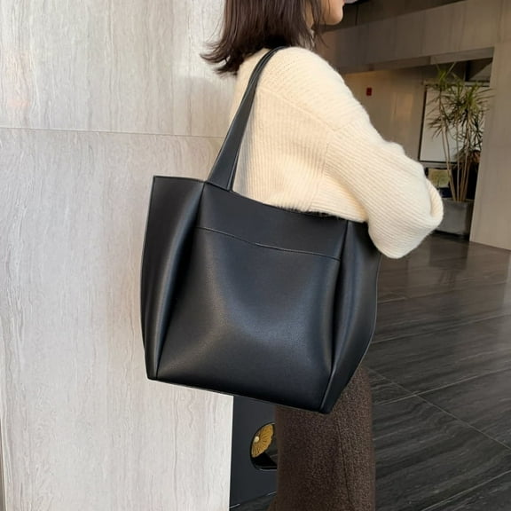 HMSHA Women's totes bag large capacity high quality PU leather shoulder bags ladies wild bags sac a main femme ladies handbag big