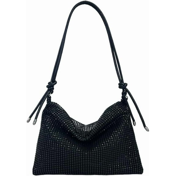 HMSHA Y2k Shiny Silver Purse CrossBody Purse Women Hobo Bags Shoulder Bag Cute Satchels Evening Clutch Tote Handbag 2024