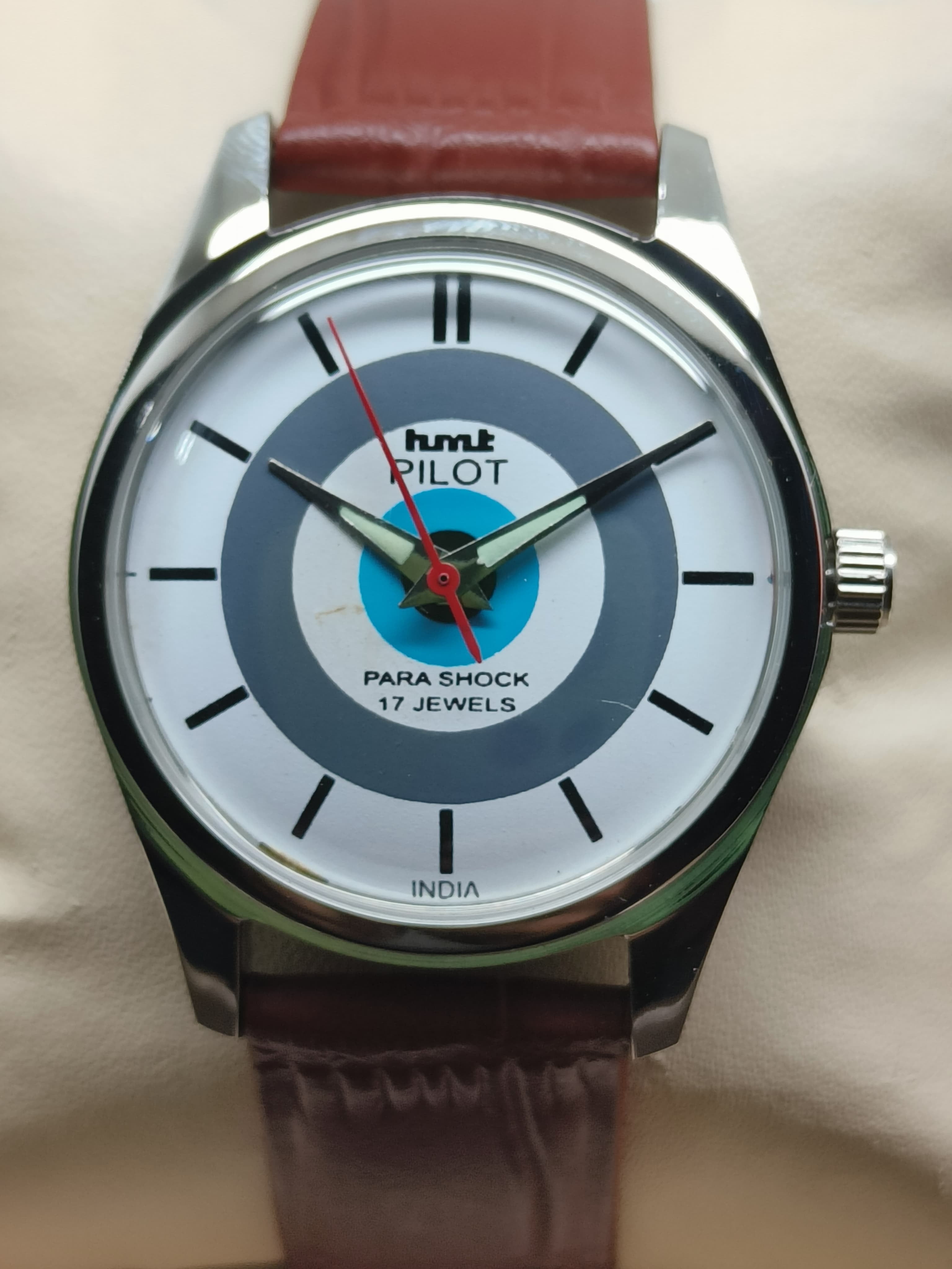 HMT Pilot Hand Winding Mechanical Watch Classic Vintage Style made