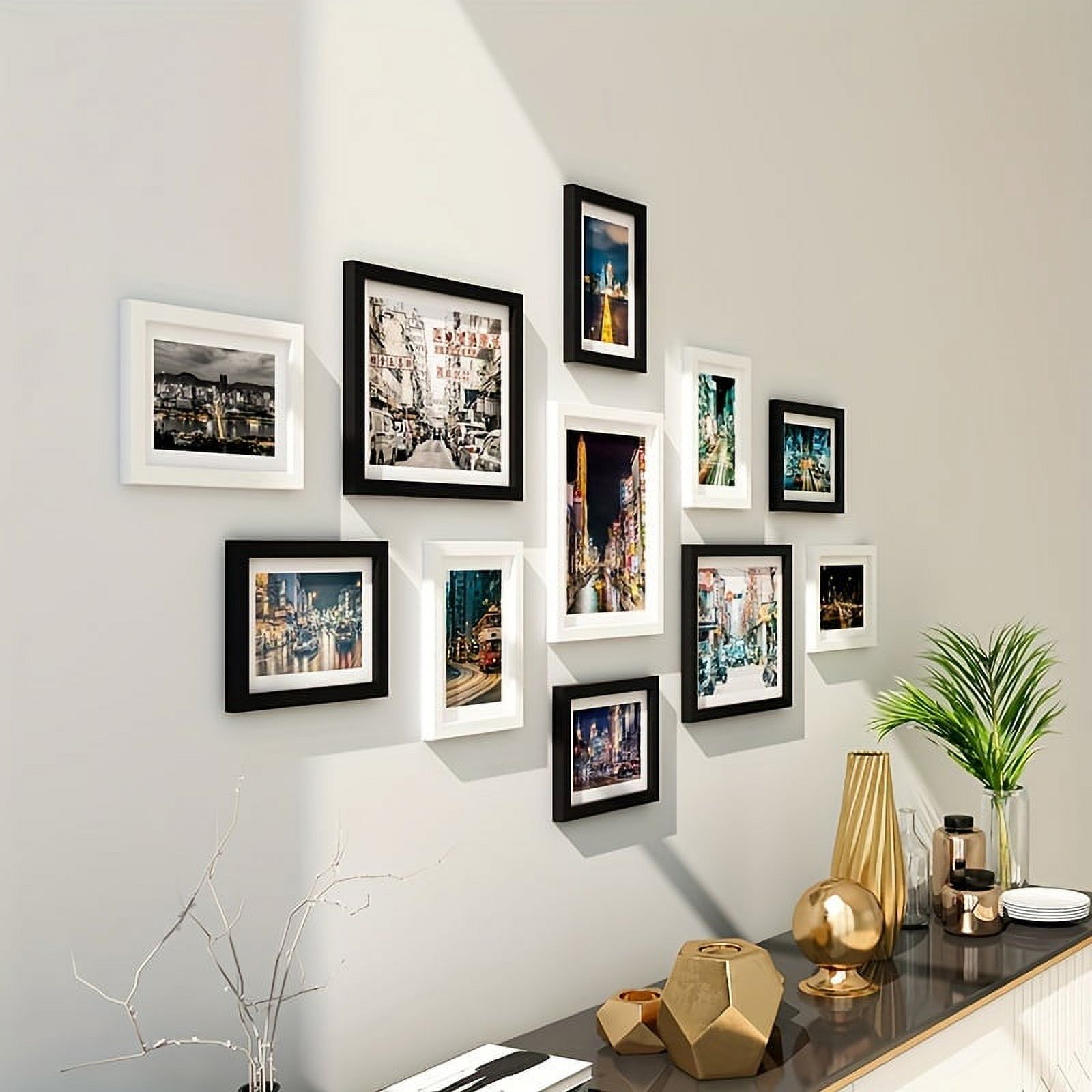 HMTY 11Piece Gallery Wall Photo Frame Set, Versatile Frames with