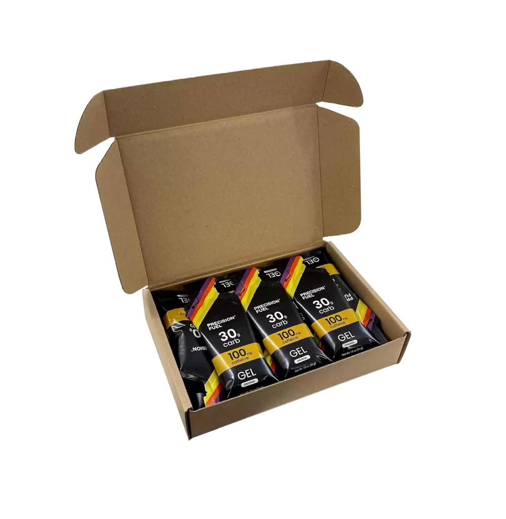 HMTtie PF30 Caffeine Energy Gels for Running, Cycling, Hiking 30g of