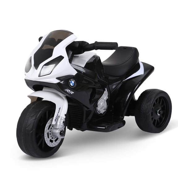 HMYG 6V Licensed BMW Motorcycle with Headlight and Music, Black