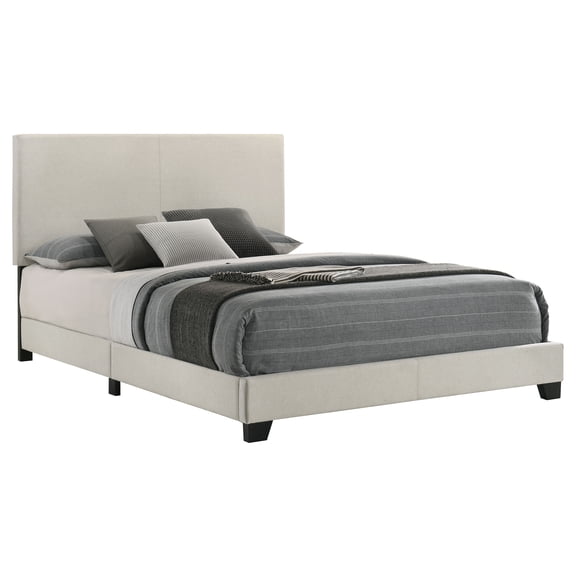 HMYG Queen Upholstered Bed, Cream