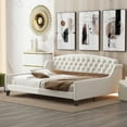thumbnail image 1 of HMYG Modern Luxury Tufted Button Daybed,Full,Beige, 1 of 12