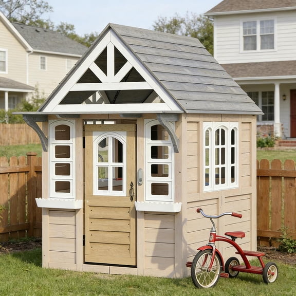HMYG Robust Wooden Playhouse,Outdoor Playhouse