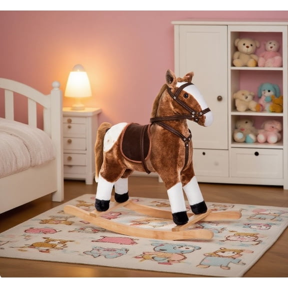 HMYG Rocking Horse Plush Toy Rocking Horse