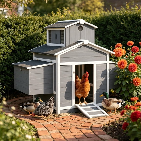 HMYG Wooden Pet House,Hen House,Chicken Coop