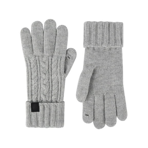 HMZZL Gloves Woolen Fleece Winter Cold Weather Winter Gloves Warm Knit Gloves For Women Gray