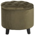 thumbnail image 1 of Safavieh Amelia Tufted Storage Ottoman-Color:Espresso/Spruce, 1 of 11