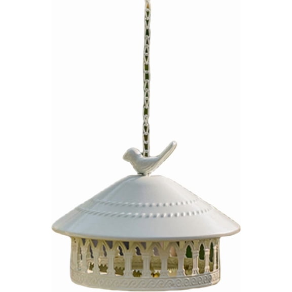 HN Metal Chain Mosquito Coils Holder,Incense Burner Holder, Mosquito Tubes for Outdoor Spaces, Garden Decor and Camping,Censer Burner fo Palo Santo Holy Wood and White Sage (Classica-White)