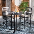 thumbnail image 1 of Safavieh  Outdoor Living Pate 3Pc Bar Height Bistro Set Black/Beige/BlackWhite, 1 of 5