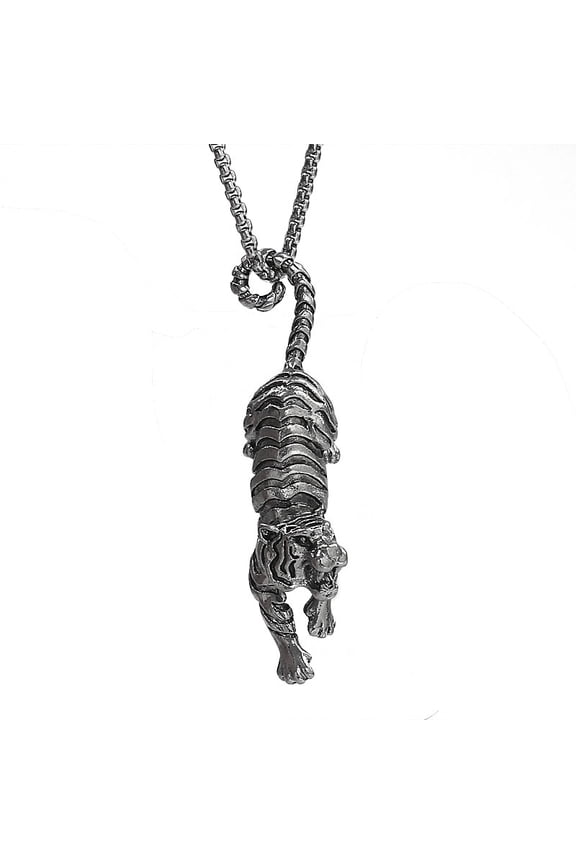 HN006:Hip-Hop Style Necklace, White Tiger Pendant Necklace for Women And Men