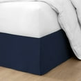 thumbnail image 1 of HNB Store 10" inch Drop Pleated Bed Skirt Full Size Microfiber Made Navy Blue Bedskirt, 1 of 8