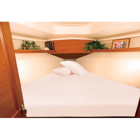 HNB Store 1000 TC Egyptian Cotton Peach Solid 4 Piece XL V Berth Bed Sheet Set Fits 12" Deep Pocket
