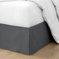 thumbnail image 1 of HNB Store 11" inch Drop Pleated Bed Skirt King Size Microfiber Made Dark Grey Bedskirt, 1 of 8