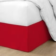 thumbnail image 1 of HNB Store 16" inch Drop Pleated Bed Skirt Olympic Queen Size Microfiber Made Blood Red Bedskirt, 1 of 8