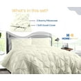 thumbnail image 1 of HNB Store 3pc Duvet Cover Set | Microfiber Made | Oversized Queen Size Duvet Cover with 2 Pillowcases | Ivory | Pinch, 1 of 7