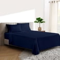 thumbnail image 1 of HNB Store 600 TC Egyptian Cotton RV King Bed Sheet Set Include's - 24" inch Deep Fitted Sheet | 1 Flat Sheet | 2 Pillowcases | Navy Blue Solid, 1 of 6
