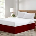 thumbnail image 1 of HNB Store Magic Bed Skirt 18" inch Drop Pleated Microfiber BedSkirts (California King-Burgundy), 1 of 6