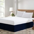thumbnail image 1 of HNB Store Magic Bed Skirt 9" inch Drop Pleated Microfiber BedSkirts (Short-King-Navy Blue), 1 of 6