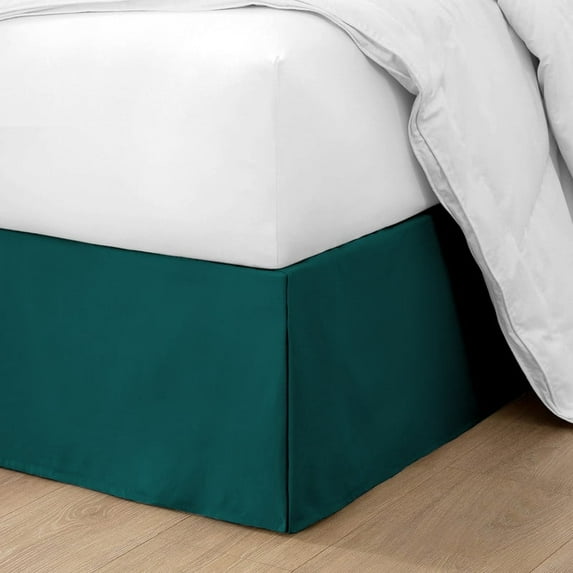 HNB Store Pleated Bed Skirt Easy Fit 16" inch Drop | Microfiber Made | Queen Size Bedskirt | Teal