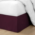 thumbnail image 1 of HNB Store Pleated Bed Skirt Easy Fit 18" in Drop | Microfiber | Short Queen Size Bedskirt | Wine, 1 of 8