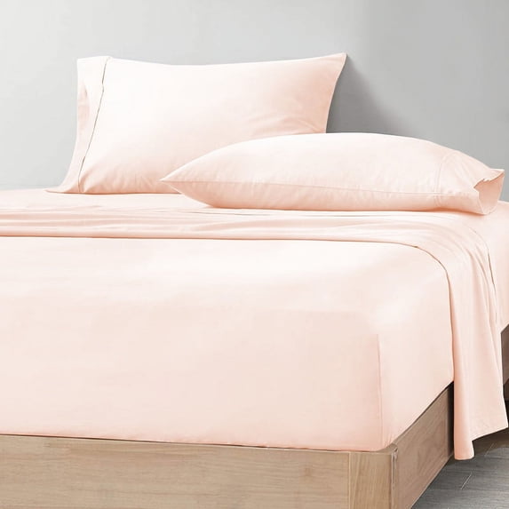 HNB Store RV Bunk Sheet Set 35X89" Truck Sleeper 1000 TC Egyptian Cotton Camper 4Pcs Sheets & Pillowcase 10" Deep pocket Peach