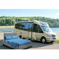 thumbnail image 1 of HNB Store RV Sheet Set Bunk 38X72" Cot Bed 600 TC Egyptian Cotton Solid Camper 10" Deep Pocket Mediterranean Blue, 1 of 8