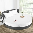 thumbnail image 1 of HNB Store Round Waterproof Mattress Protector 15" Inch Deep Fitted Terry Cotton Fabric (80" Diameter-White), 1 of 1