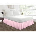 thumbnail image 1 of HNB Store Ruffled Bed Skirt Easy Fit 10" in Drop | Microfiber | Queen Size Bedskirt | Pink, 1 of 7
