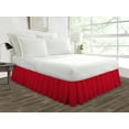 thumbnail image 1 of HNB Store Ruffled Bed Skirt Easy Fit 11" inch Drop | Microfiber Made | California King | Blood Red, 1 of 7