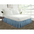 thumbnail image 1 of HNB Store Ruffled Bed Skirt Easy Fit 12" inch Drop | Microfiber Made | Short Queen | Medit. Blue, 1 of 7