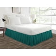 thumbnail image 1 of HNB Store Ruffled Bed Skirt Easy Fit 16" inch Drop | Microfiber Made | Full Size Bedskirt | Teal, 1 of 7