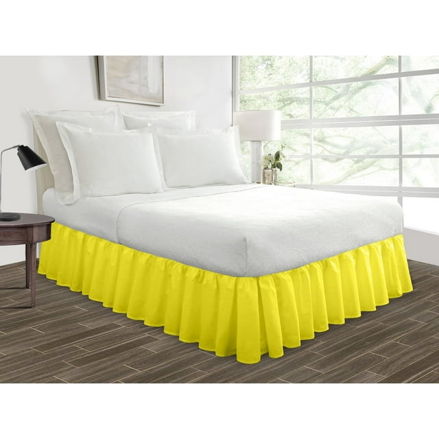 HNB Store Ruffled Bed Skirt Easy Fit 16" inch Drop Microfiber Made