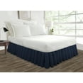 thumbnail image 1 of HNB Store Ruffled Bed Skirt Easy Fit 16" inch Drop | Microfiber Made | Olympic Queen | Navy Blue, 1 of 7