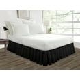 thumbnail image 1 of HNB Store Ruffled Bed Skirt Easy Fit 16" inch Drop | Microfiber Made | Short King | Black, 1 of 7